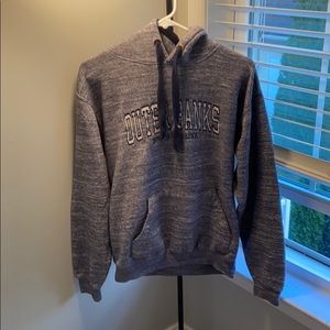 navy blue and gray outer banks hoodie